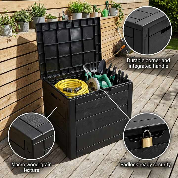 110L Outdoor Storage Box with Lid