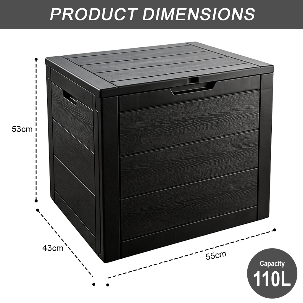 110L Outdoor Storage Box with Lid