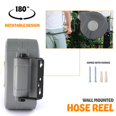 10m Hose Pipe Retractable Pipe - Wall Mounted