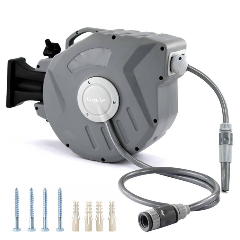Liberty garden steel 125ft wallmount hose reel 134826 at lowes