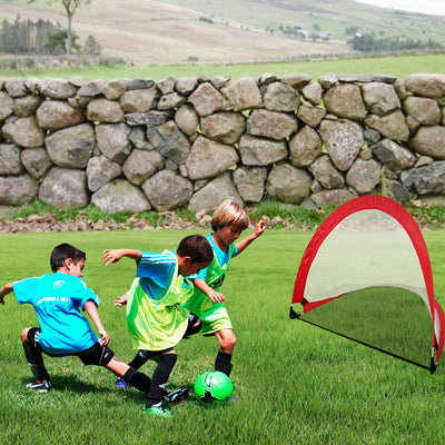 2 x Pop Up Football Goal Set with Carrying Case