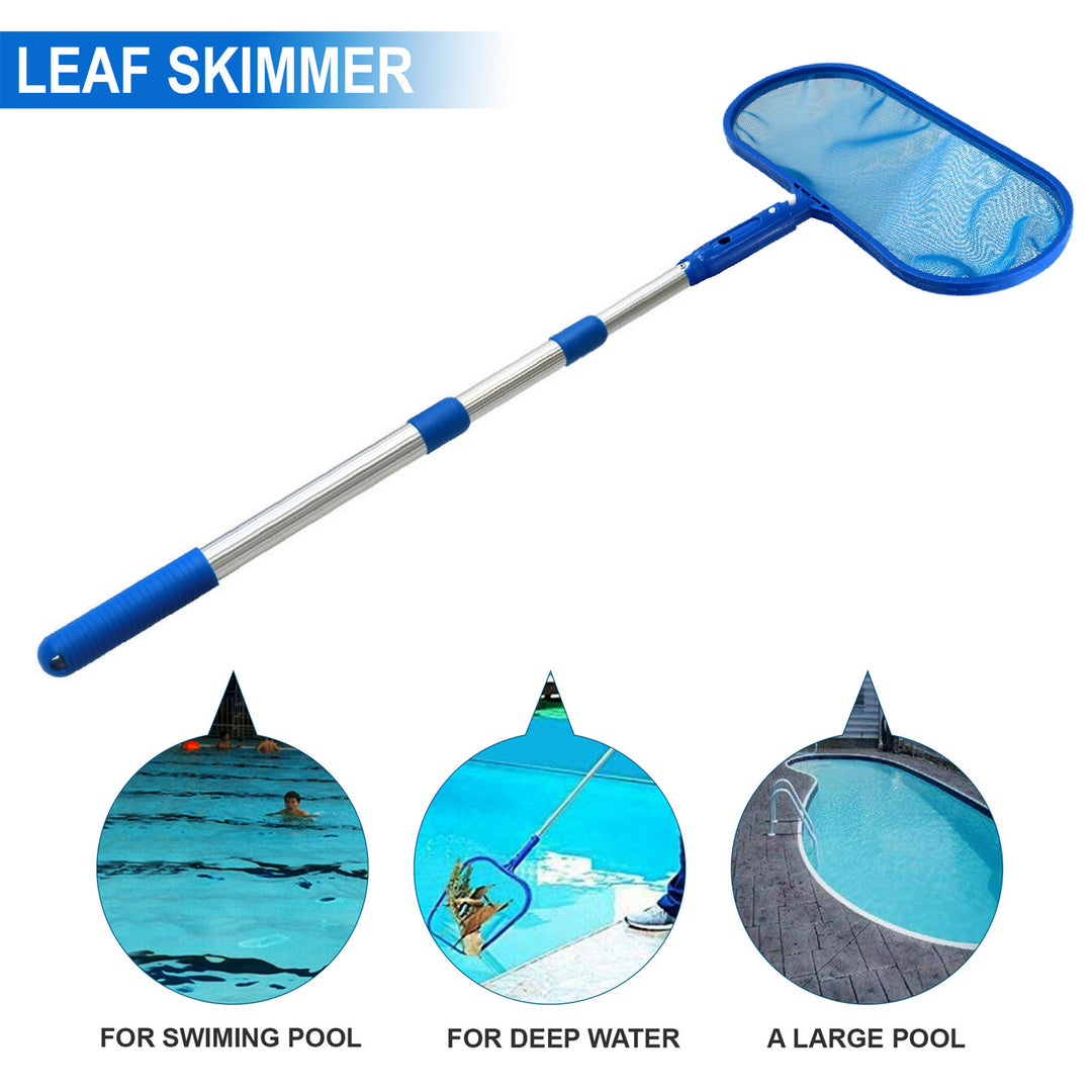 Pool Cleaner With Netr Swimming Pool Cleaning Net with Extendable Telescopic Pole – Denny Shop UK