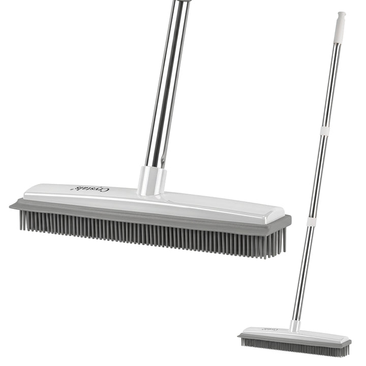 2 in 1 Rubber Broom Brush with Sweeper