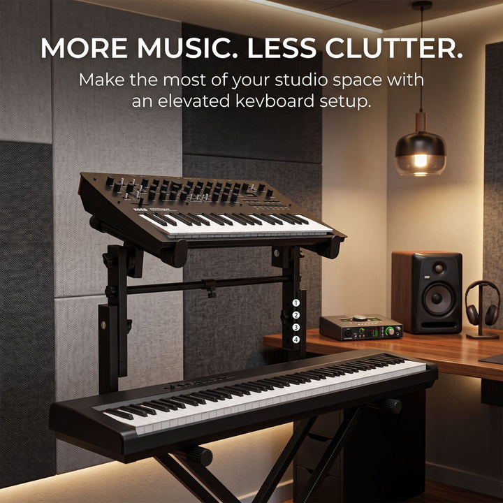 2 Tier Keyboard Height Adjustable Stand
