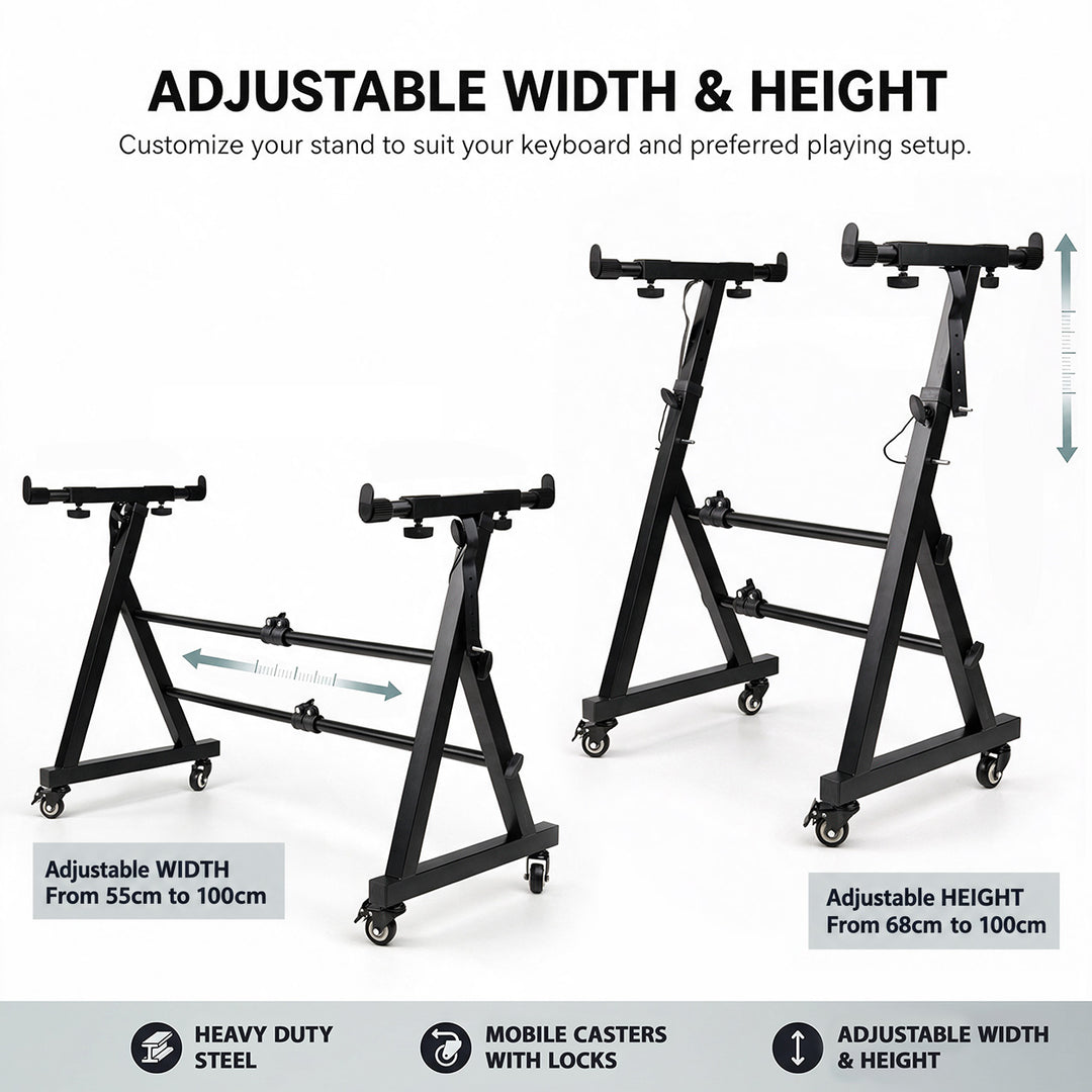 Z-Style Keyboard Stand with Wheels