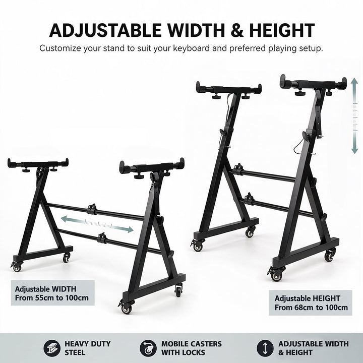 Z-Style Keyboard Stand with Wheels