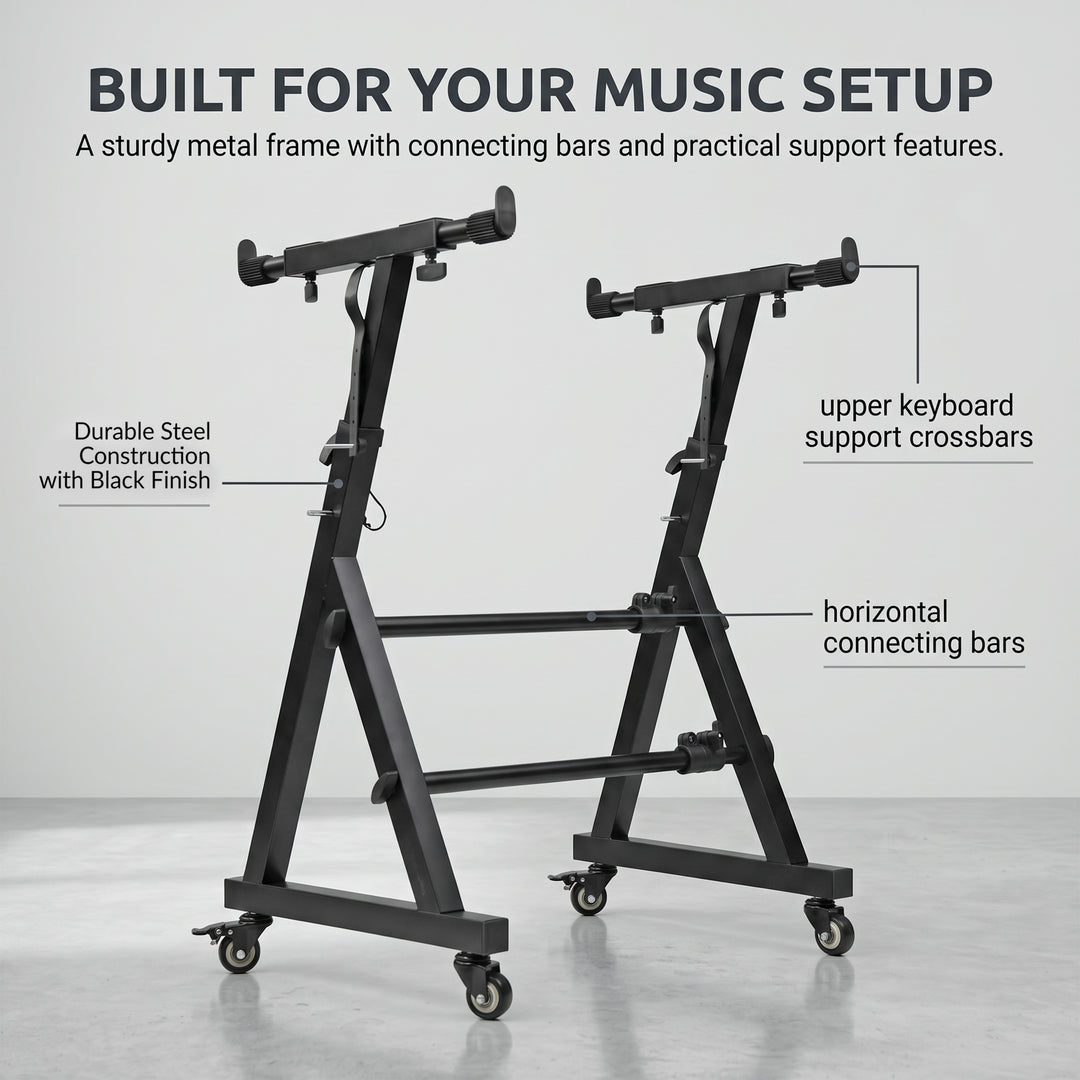 Z-Style Keyboard Stand with Wheels