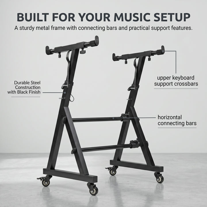Z-Style Keyboard Stand with Wheels