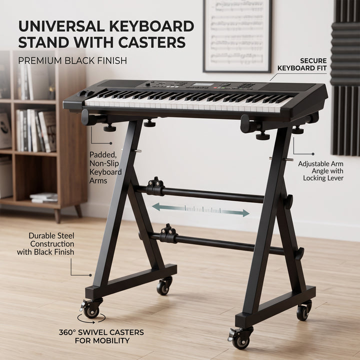 Z-Style Keyboard Stand with Wheels