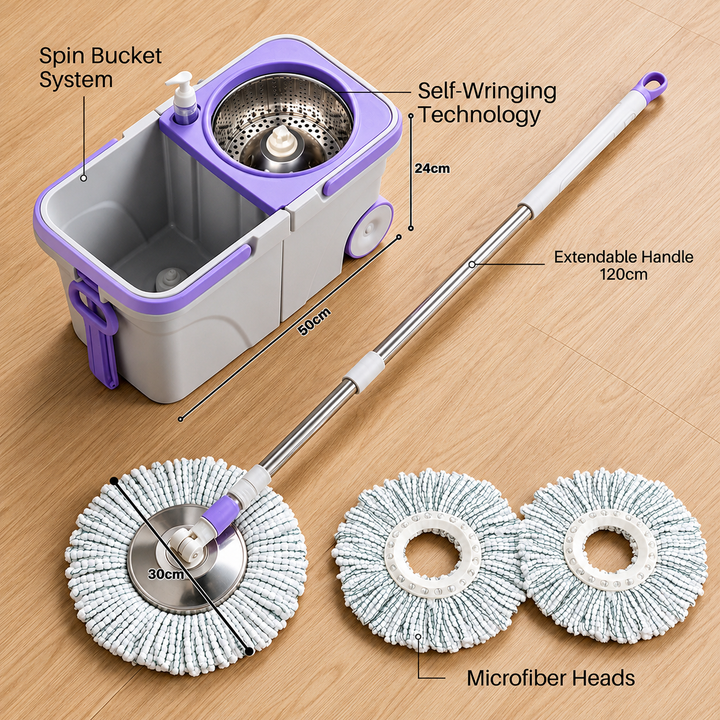 Steel Mop and Bucket Set Wringer