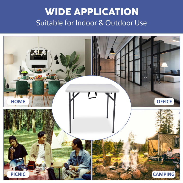 3ft Square White Folding Table