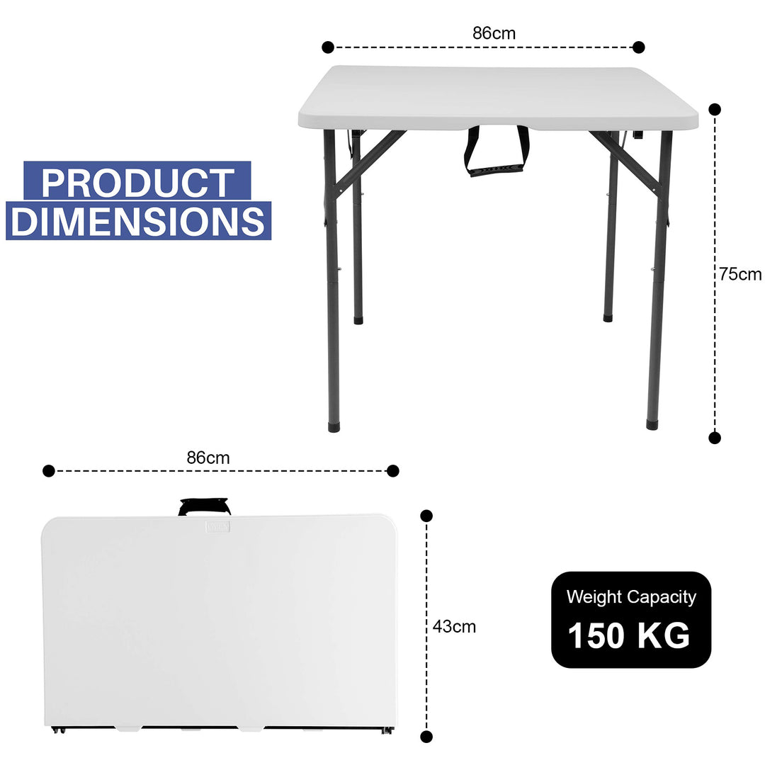 3ft Square White Folding Table