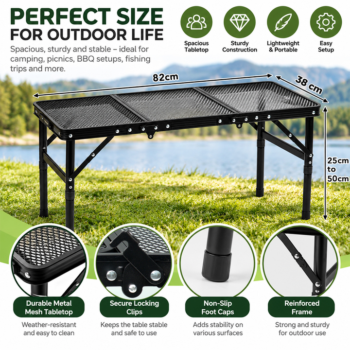 Folding Mesh Camping Table