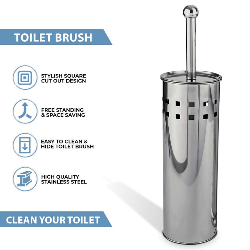 Stainless Steel Toilet Brush & Holder