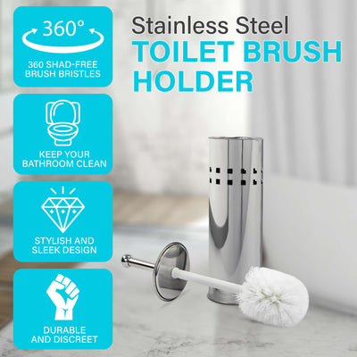 Stainless Steel Toilet Brush & Holder