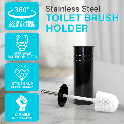 Stainless Steel Toilet Brush & Holder