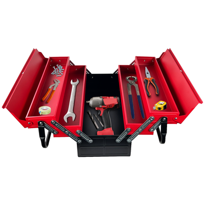 3 Tiers - 5 Trays Metal Tool Box