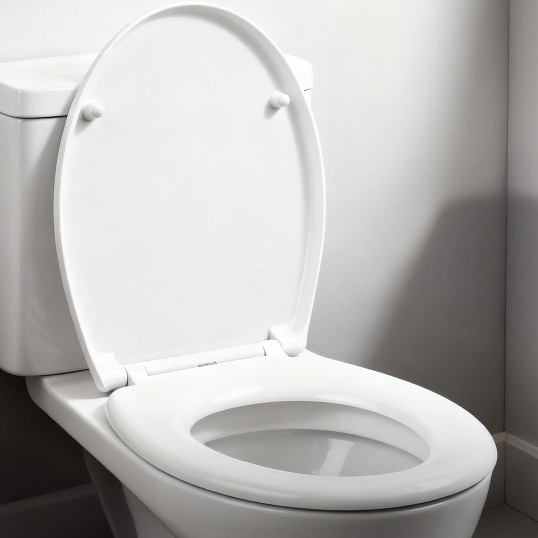Slow Soft Close White Toilet Seat