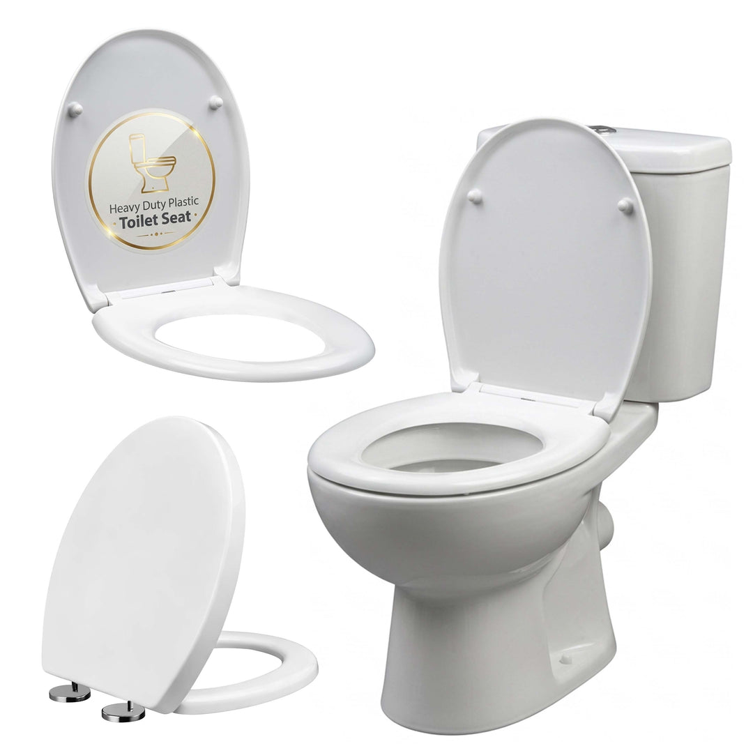 Slow Soft Close White Toilet Seat