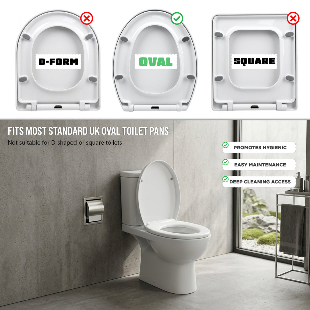 Soft Close Toilet Seat White
