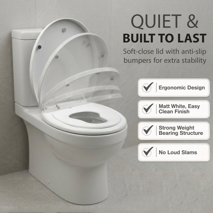 Adult Child Friendly Soft Close Toilet Seat