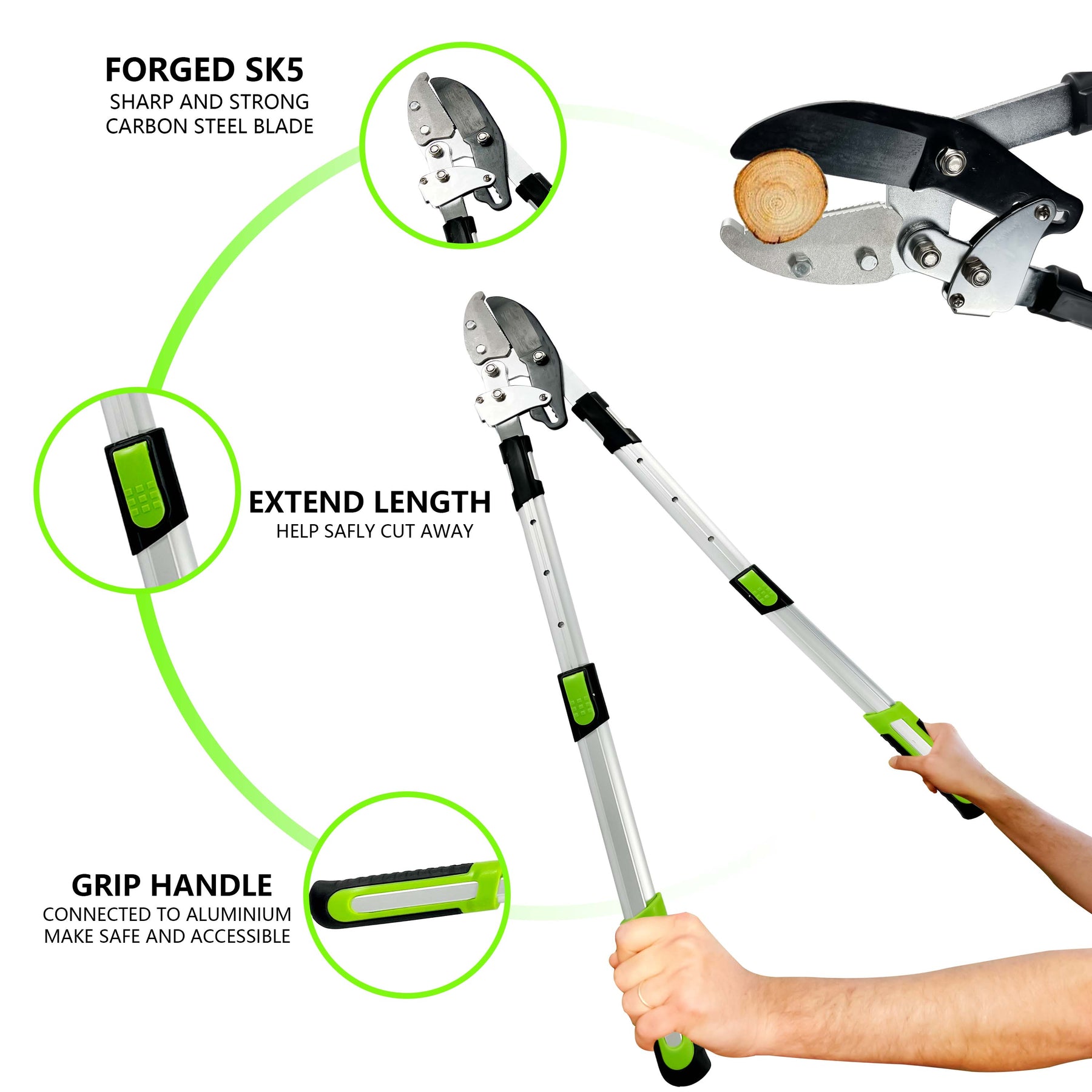 Tree Platform Small Rachet Telescopic Ratchet Tree Loppers โ Dennyshop UK