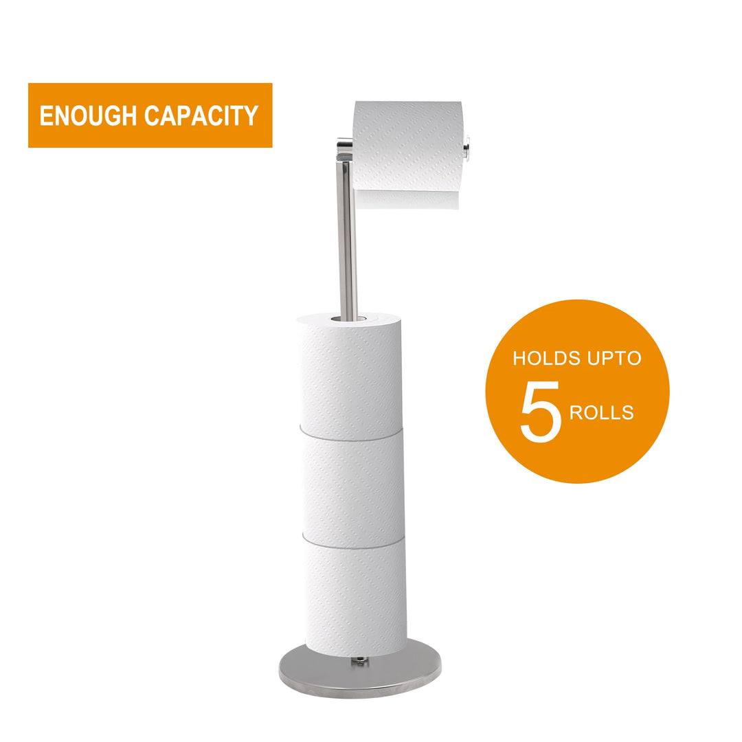 Toilet Roll Holder Free Standing - Chrome