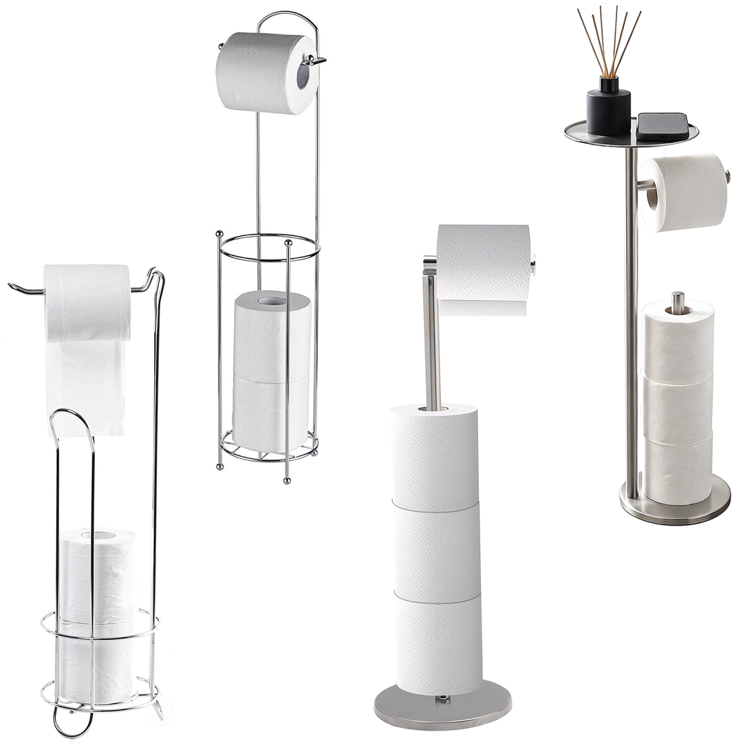 Toilet Roll Holder Free Standing - Chrome