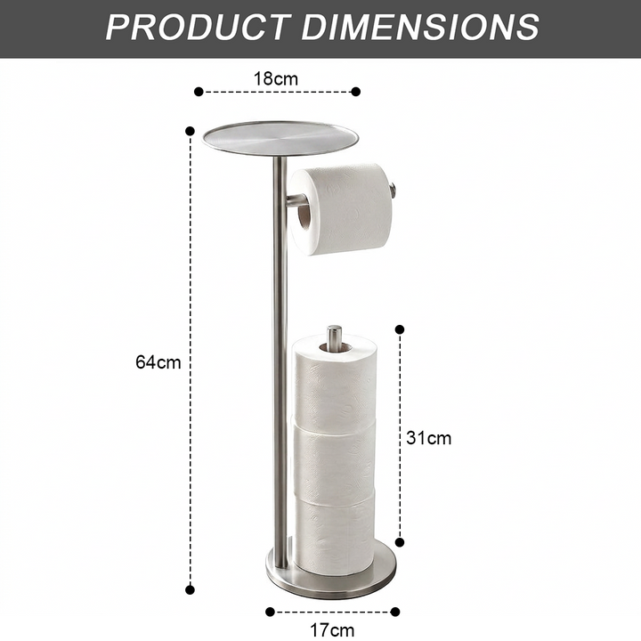 Toilet Roll Holder Free Standing - Chrome