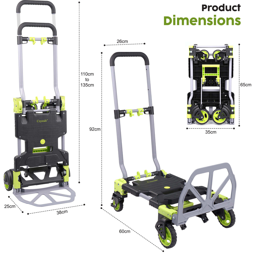 2-in-1 Hand Sack Truck Trolley - 120kg Load Capacity