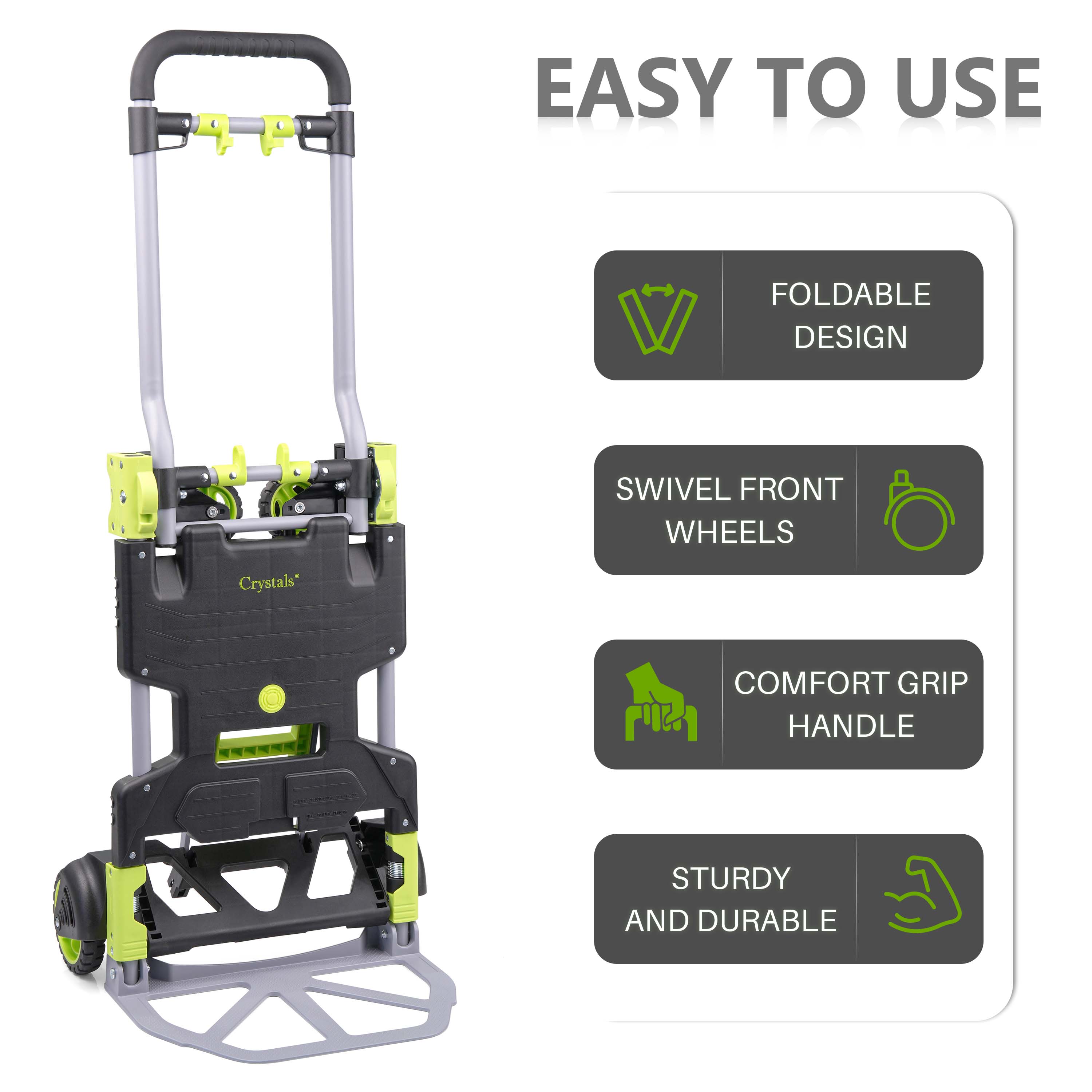 2-in-1 Hand Sack Truck Trolley - 120kg Load Capacity – Denny Shop UK