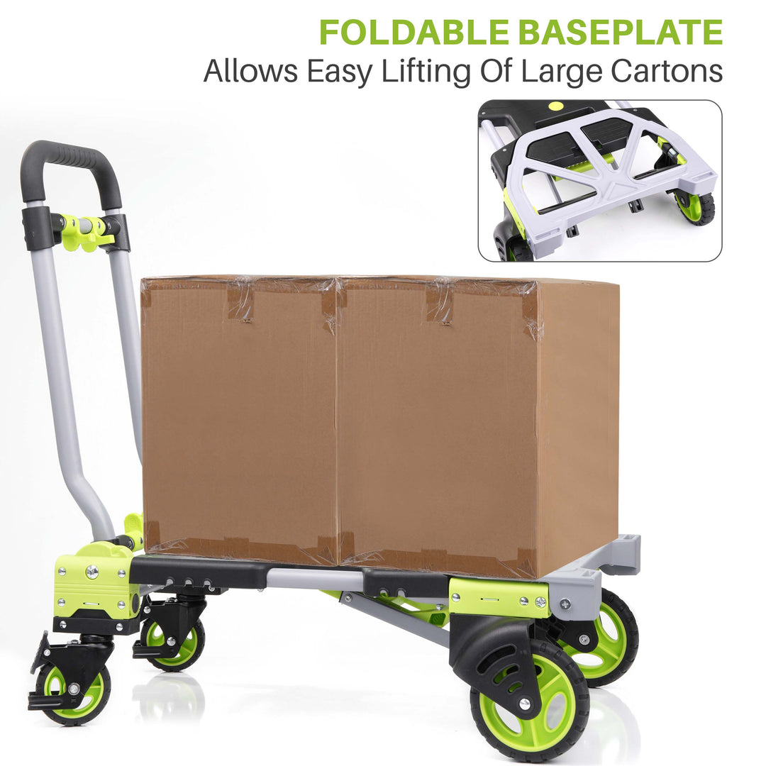 2-in-1 Hand Sack Truck Trolley - 120kg Load Capacity