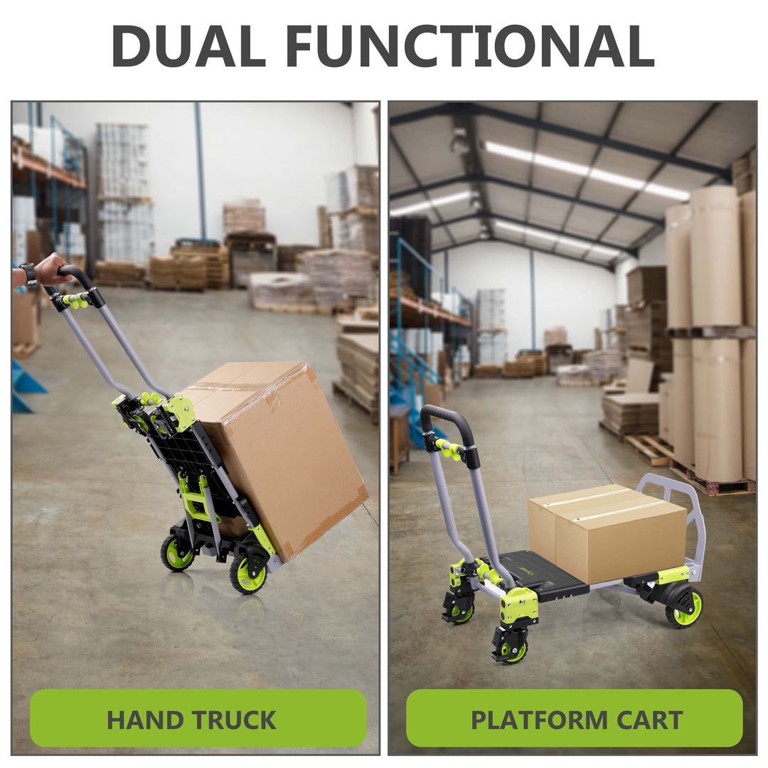 2-in-1 Hand Sack Truck Trolley - 120kg Load Capacity