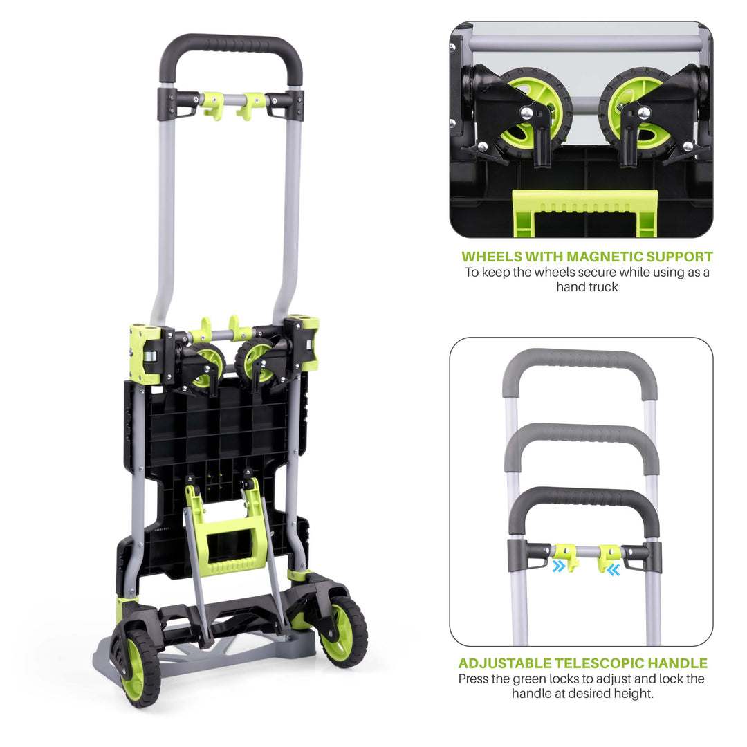 2-in-1 Hand Sack Truck Trolley - 120kg Load Capacity