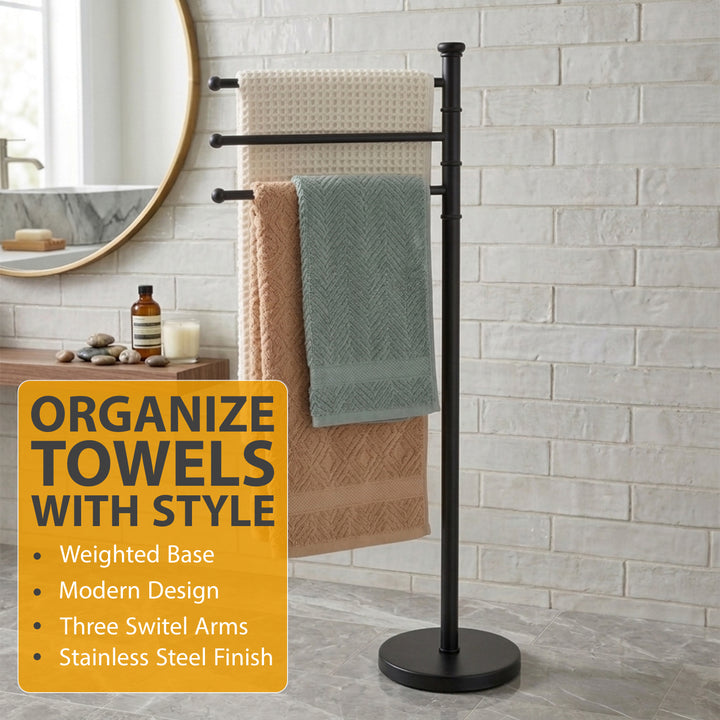 87cm Freestanding Towel Rack