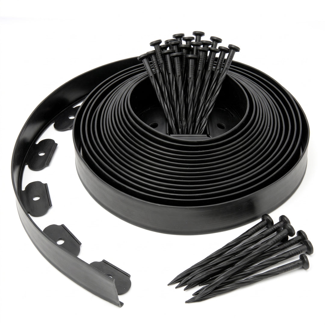 5cm Lawn Edging With Plastic Pegs