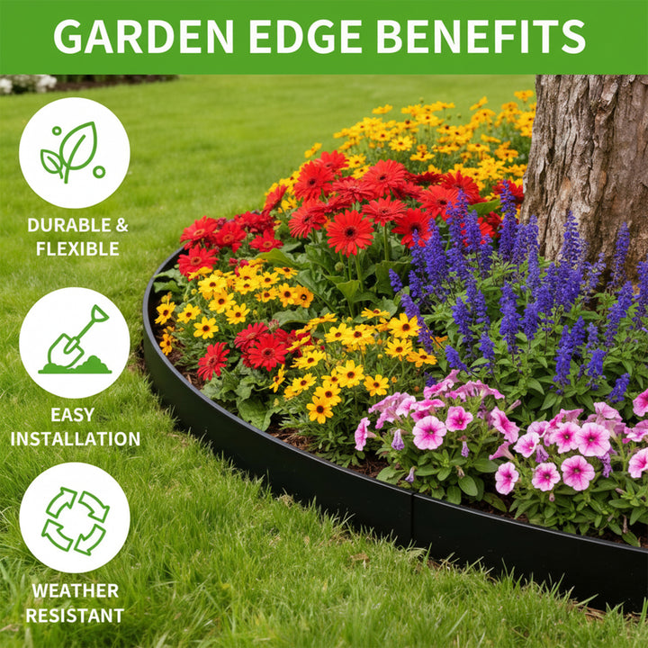 5cm Lawn Edging With Plastic Pegs