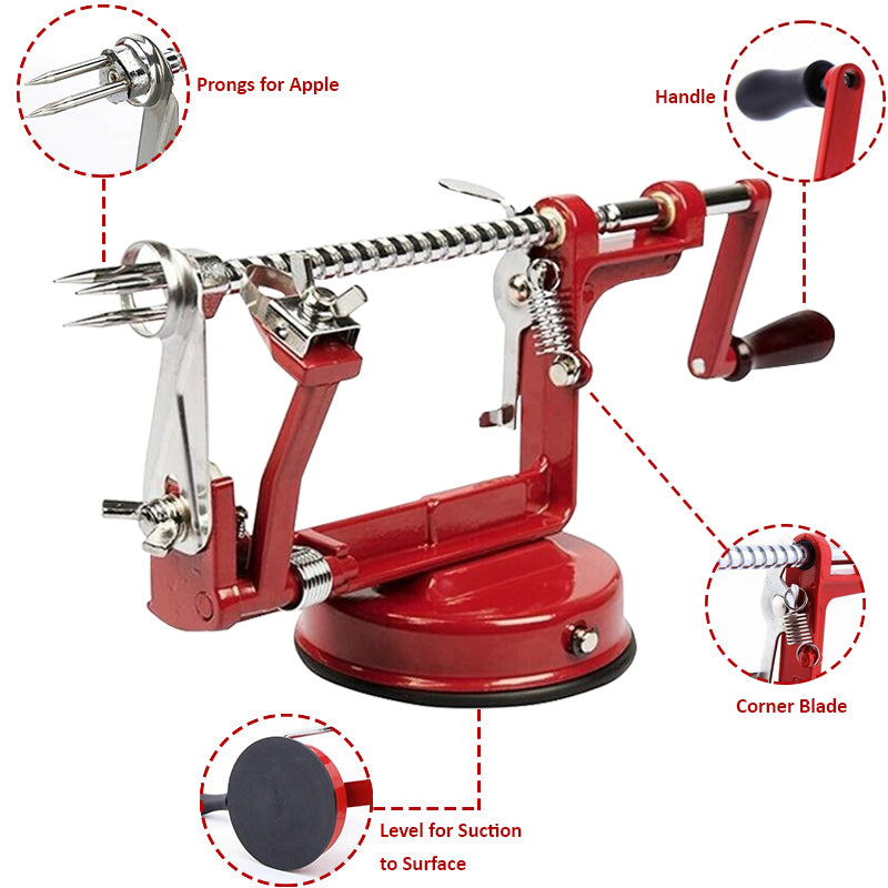 Stainless steel apple peeler corer slicer discount