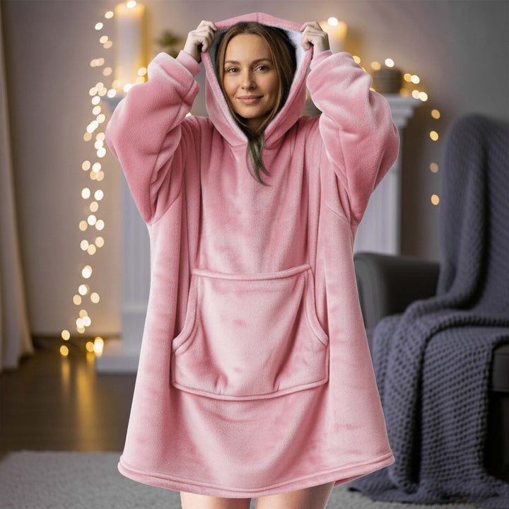 Long Plush Oversized Hoodie Blanket