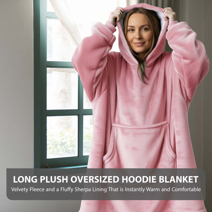 Long Plush Oversized Hoodie Blanket