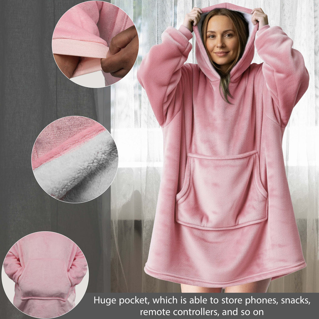 Long Plush Oversized Hoodie Blanket