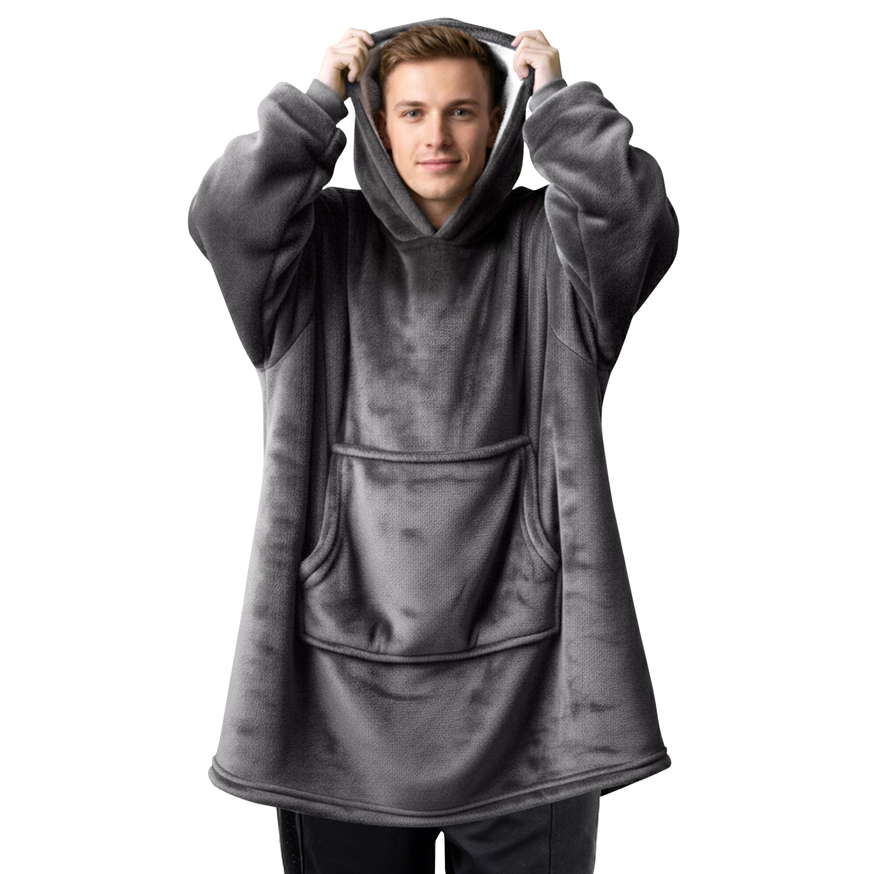 Long Plush Oversized Hoodie Blanket – Denny Shop UK