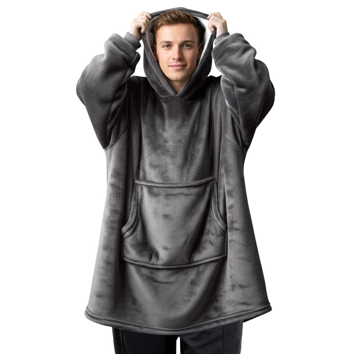 Long Plush Oversized Hoodie Blanket