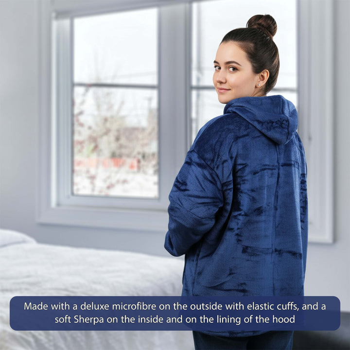 Long Plush Oversized Hoodie Blanket
