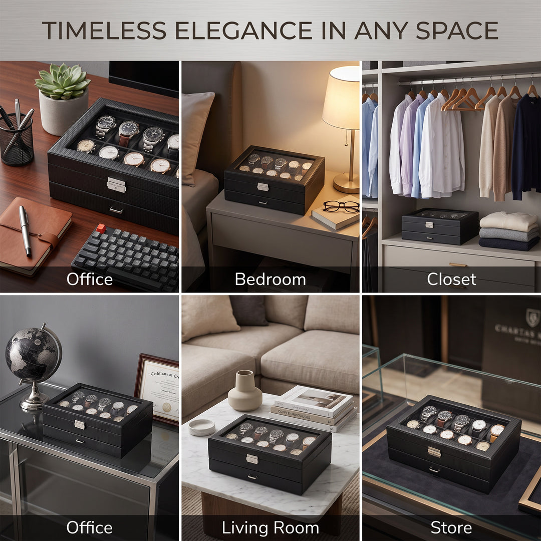 12 Slot Watch Box Organiser