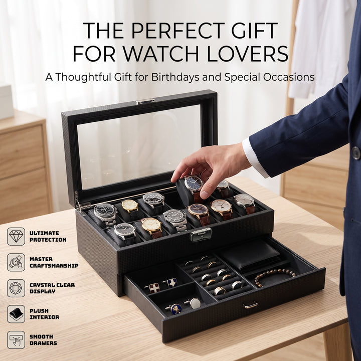 12 Slot Watch Box Organiser