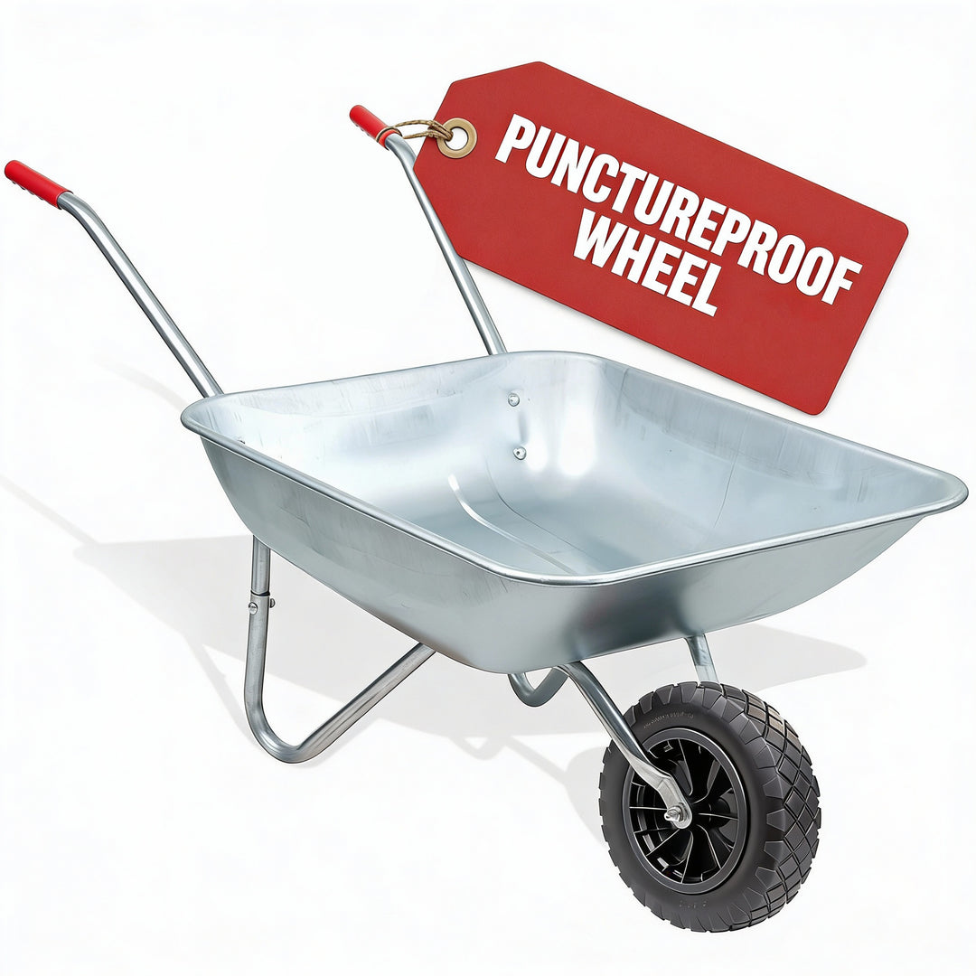 65L Heavy Duty Wheelbarrow with Puncture Proof Wheel