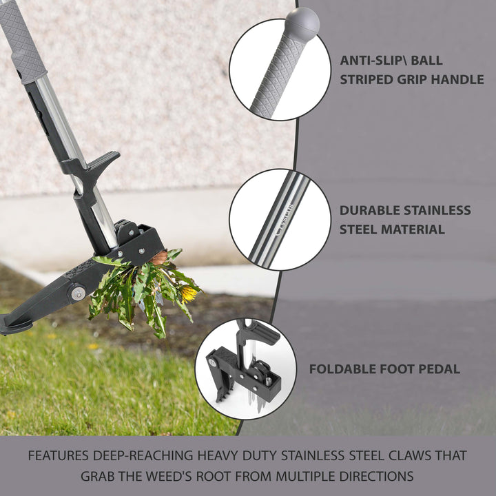 Weed Puller Weeder Tool with 4 Claws