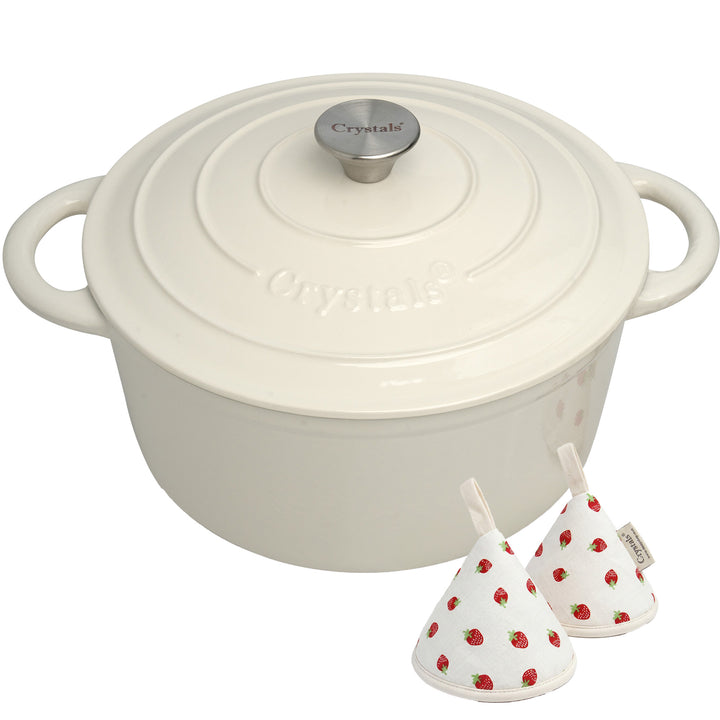 5L Dutch Oven Cast Iron Dish Pot With Lid