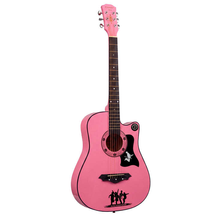 38" Full Size 6 String Guitar Pink Color